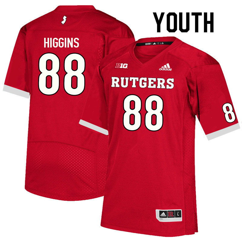 Youth #88 Mike Higgins Rutgers Scarlet Knights College Football Jerseys Sale-Scarlet